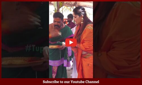#AnasuyaBharadwaj Visuals  Sri #AbhayaAnjaneyaSwamy #VigrahaPranaPratishta #ytshort #shots