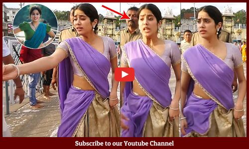 Actress Janhvi Kapoor Beautiful Look In Traditional Dress At Tirumala Temple | Devara | #RC16