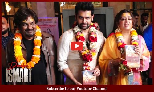 Ram Pothineni, Charmme, Puri Jagannadh & #Doubleismart Visits Iskcon Temple In Juhu | Tupaki