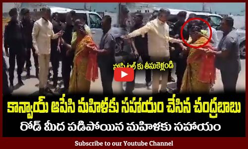 కాన్వాయ్ ఆపేసి మహిళకు సహాయం చేసిన చంద్రబాబు🙏Chandrababu Naidu Stops Convoy to Help a woman on Road