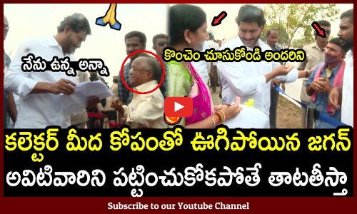 కలెక్టర్ మీద కోపంతో ఊగిపోయిన జగన్ : CM Jagan Fires On Collector To Help Disabled People