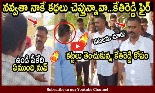 నా ముందు కథలు చెప్పకండి : MLA Kethireddy Fires On Corrupted Officer