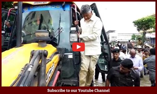 70 ఏళ్ళ వయసులో JCB పైకెక్కి😲🙏| CM Chandrababu Nadiu visited flood affected Areas | Tupaki Cinema