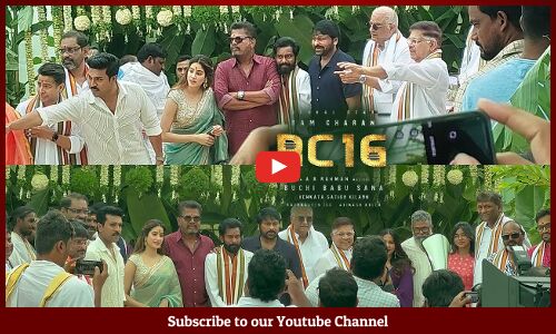 Ram Charan and Janhvi Kapoor Visuals at #RC16PoojaCeremony | Buchi Babu Sana | Chiranjeevi | Tupaki