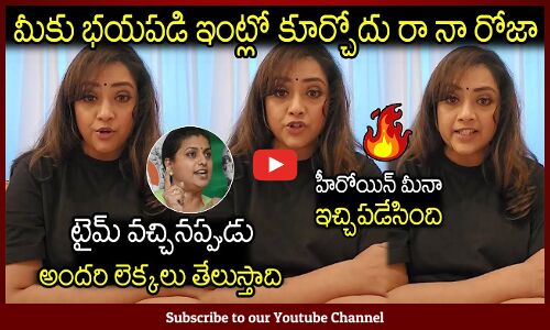 బండారు పై సీనియర్ హీరోయిన్ మీనా ఫైర్ : Senior Actress Meena Fire On Bandaru Comments On Roja