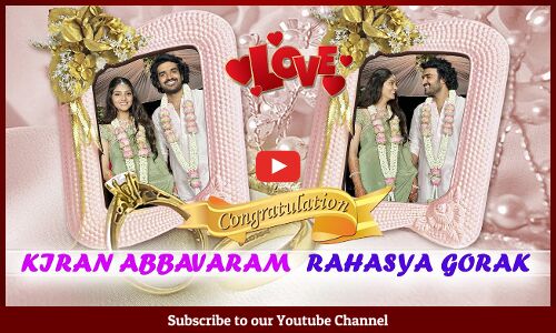 Kiran Abbavaram ❤️Rahasya Gorak Engagement Visuals | #KiranAbbavaramRahasyaGorak Marriage Video