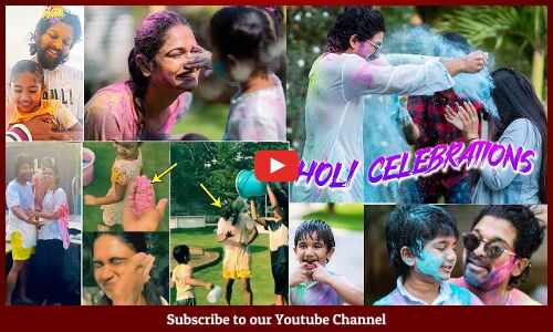 ICON STAR Allu Arjun and His Family HOLI Celebrations Video | Sneha Reddy | Allu Ayaan | Allu Arha