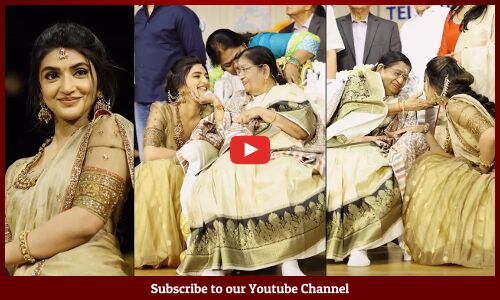 Sreeleela And P Susheela Cute Moments Visuals SRI KALA SUDHA TELUGU ASSOCIATION Ugadi Celebrations