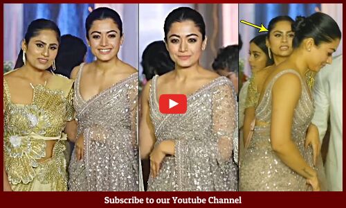 Rashmika Mandanna and Dil Raju Wife Tejaswini Stunning Looks At Ashish & Advitha Wedding Reception