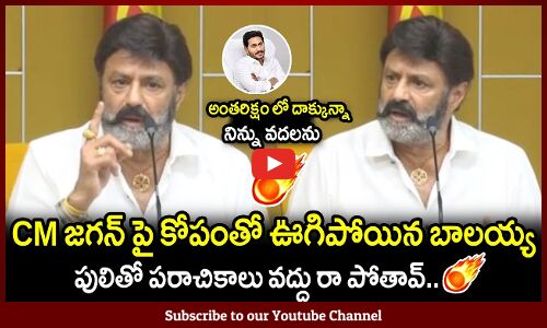 పులితో పరాచికాలు వద్దు రా పోతావ్🔥🔥 | Nandamuri Balakrishna Pressmeet about #CBNArrest | #cmjagan