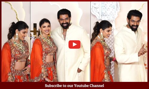 Rana Daggubati With Wife Visuals @ Anant Ambani   Radhika Merchant Wedding | Tupaki