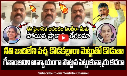 ఈ పైశాసిక ఆనందం ఏందీరా పచ్చ కొడకల్లారా మెట్టుతో కొడుతా:MLA Kethireddy Respond To Geetanjali Incident