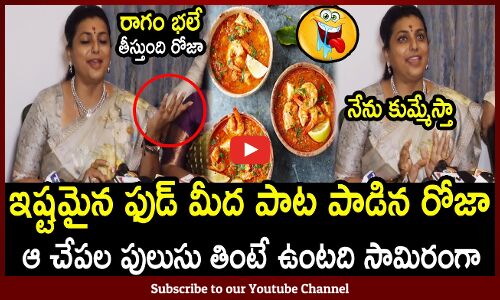 ఇష్టమైన ఫుడ్ మీద పాట పాడిన రోజా : Minister Roja Reveals Her Favourite Food Items