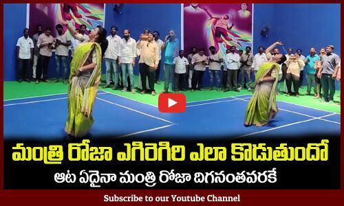 మంత్రి రోజా ఎగిరెగిరి ఎలా కొట్టిందో చూస్తే షాక్ అవుతారు Minister RK Roja Playing Indore Games Today