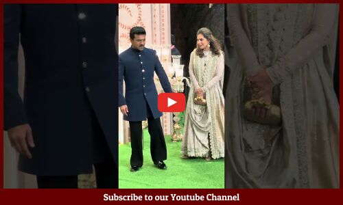 చెర్రీ ❤️😘ఉప్పి:Global Star #RamCharan With His Wife #Upasana #AnantAmbani#Radhika Wedding Reception