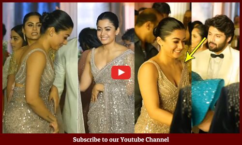 Rashmika Mandanna Stunning Looks At Ashish & Advitha Wedding Reception | Dil Raju Wife Tejaswini
