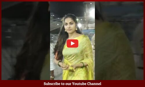 దివి 😍: Actress #DiviVadthya Visits Tirumala Temple #ytshots #shots #trending