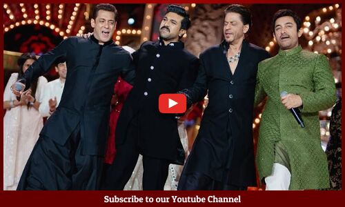 Ram Charan & Shah Rukh Khan Dance With SalmanKhan, AamirKhan to NachoNacho Song at Ambani PreWedding