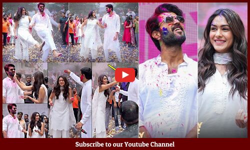 Mrunal Thakur Celebrates Holi With Vijay Deverakonda | Family Star | Dil Raju | @TupakiOfficial