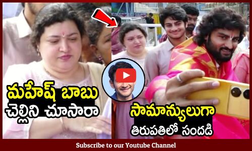 మహేష్ బాబు చెల్లిని చూసారా😍 ? : Hero Mahesh Babu Sister Visited Thirupathi With Her Family😍