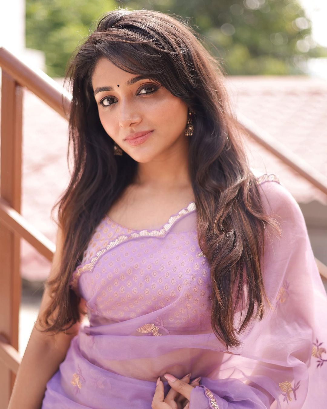 Mirnaa Menon Stunning Saree