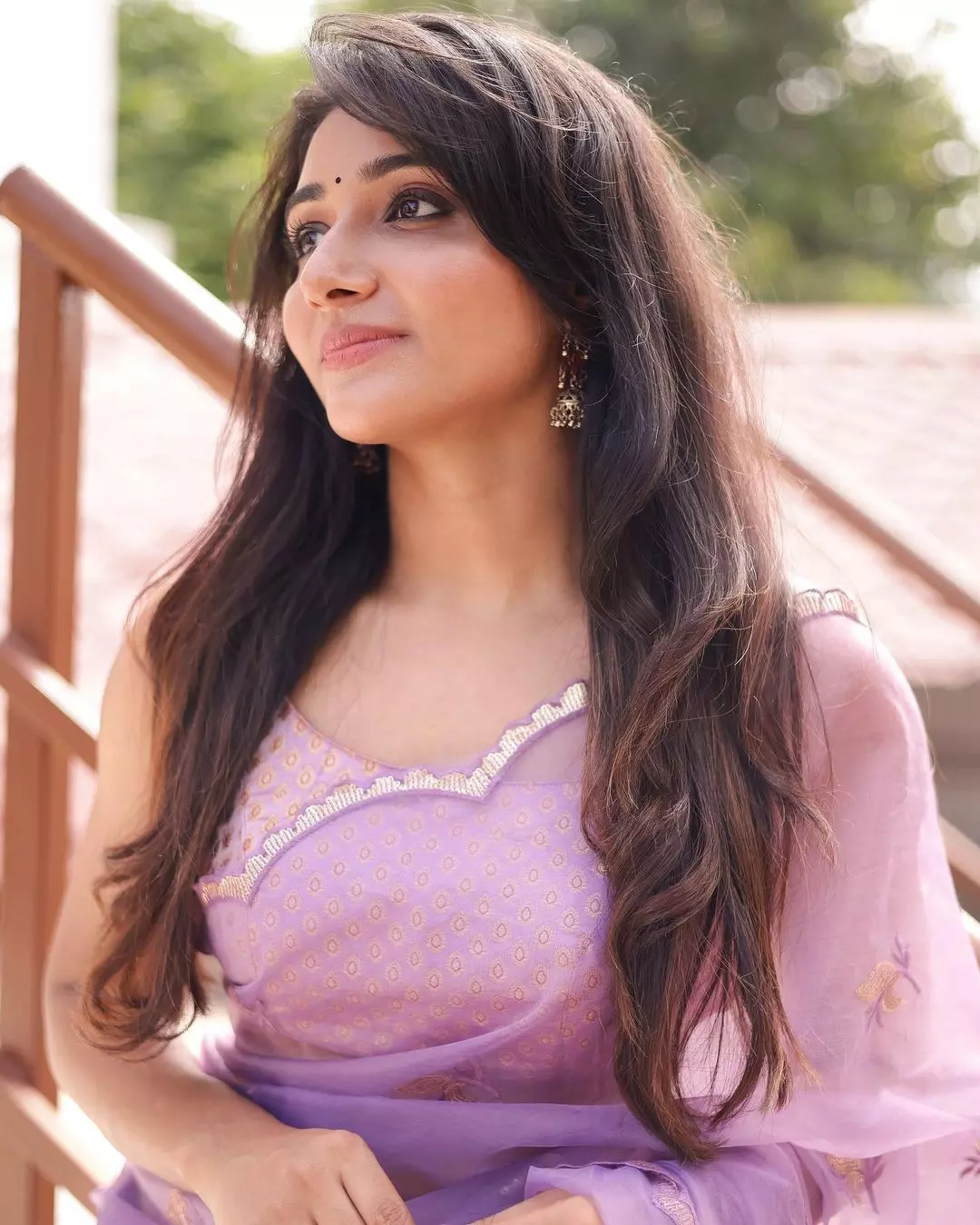 Mirnaa Menon Stunning Saree