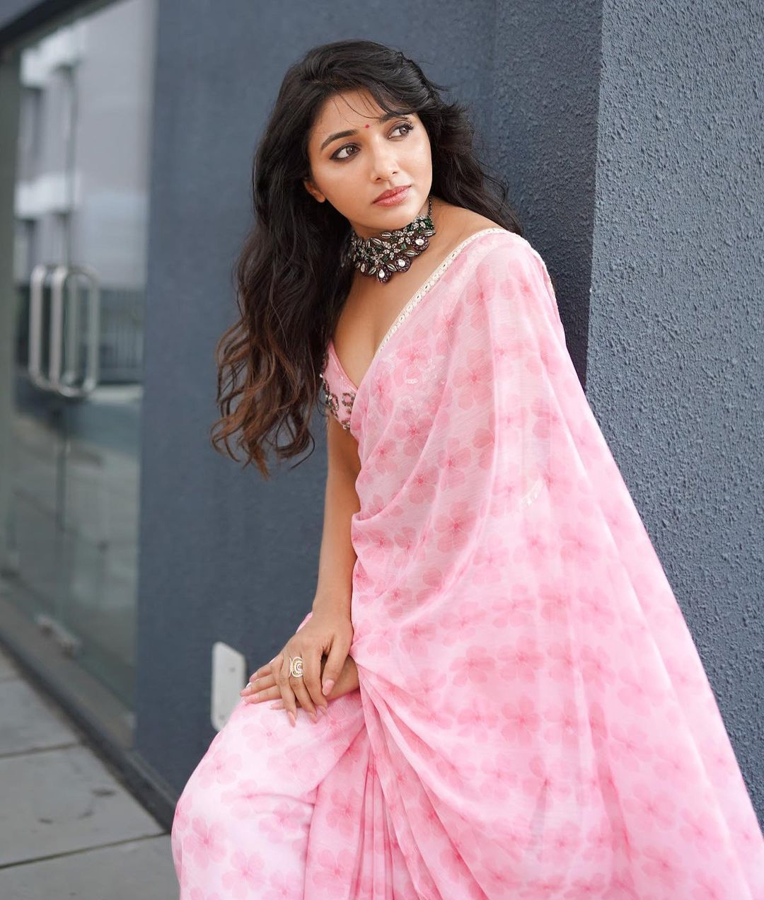 Mirnaa Menon Stunning Saree Mirnaa Menon Stunning Saree