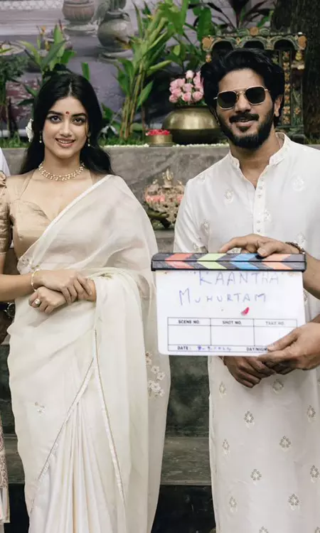 Dagubatis, Dulquer and Bhagyashri Begin Kantha In Style