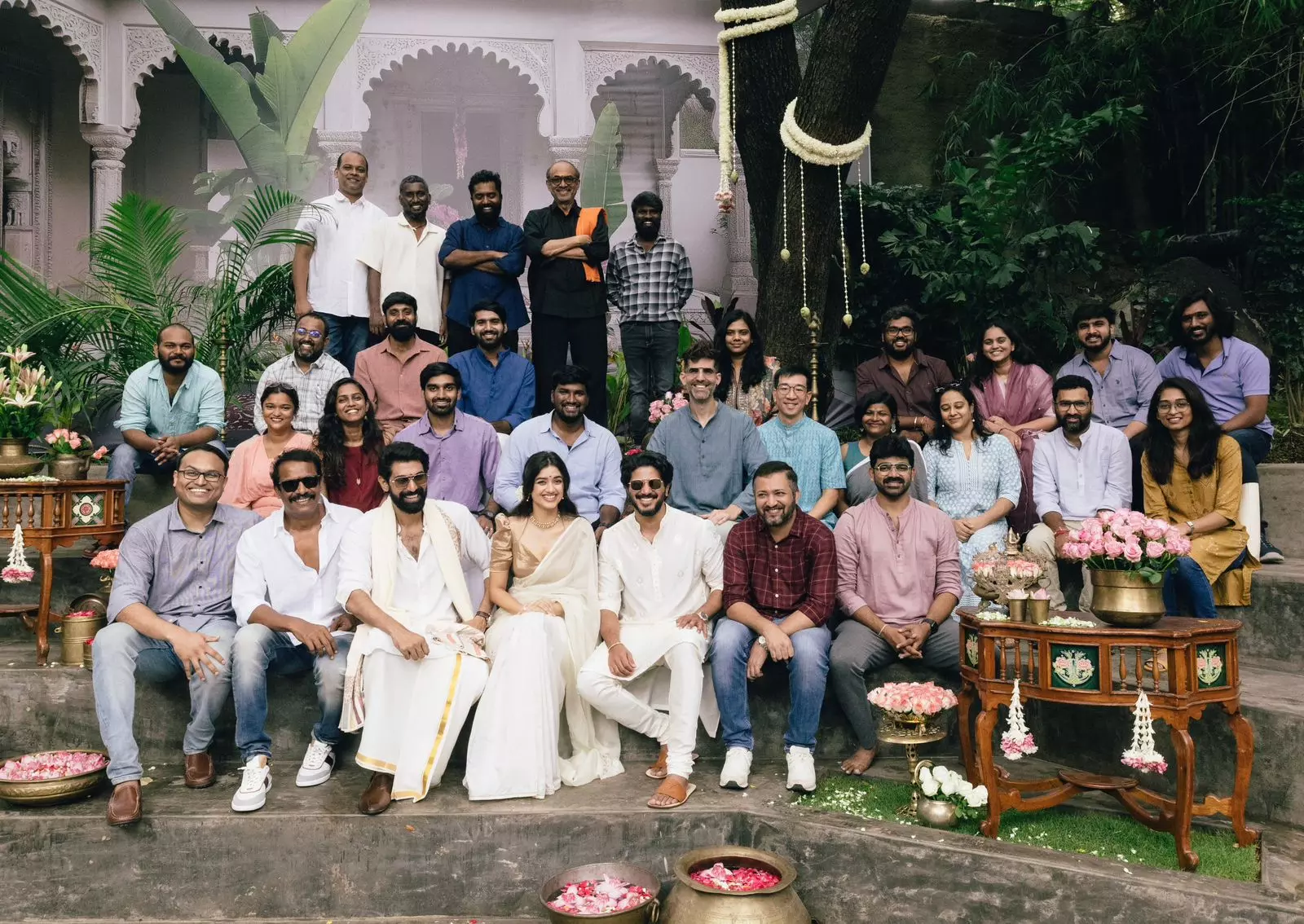 Dagubatis, Dulquer and Bhagyashri Begin Kantha In Style Dagubatis, Dulquer and Bhagyashri Begin Kantha In Style