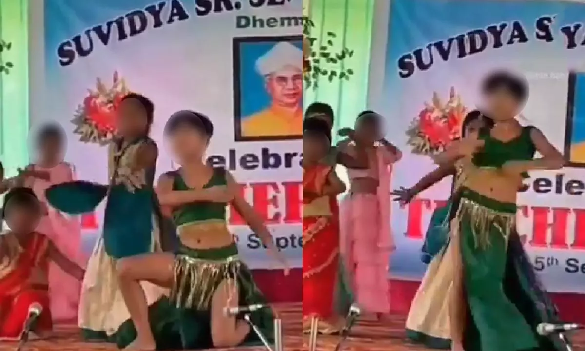 వీడియో: స్కూల్ పిల్ల‌ల‌తో అస‌భ్య నృత్యాలా?
