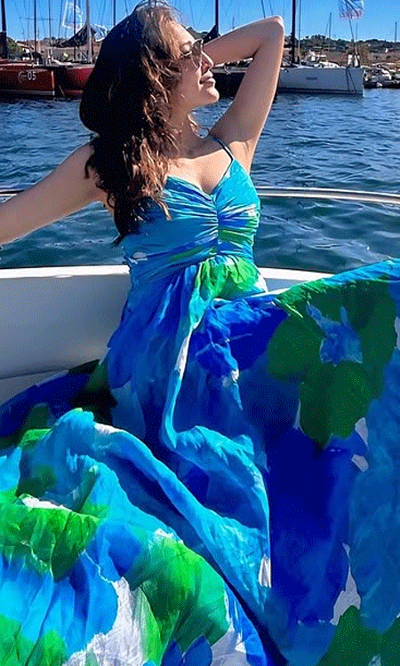Neha Shetty welcomes July with a stunning boat-side photo