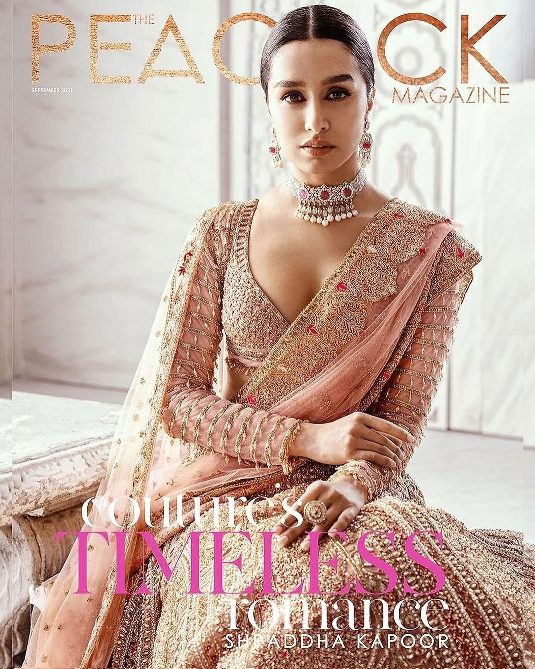 Shraddha Kapoor Exudes Royalty in Pink Lehenga for The Peacock Magazine