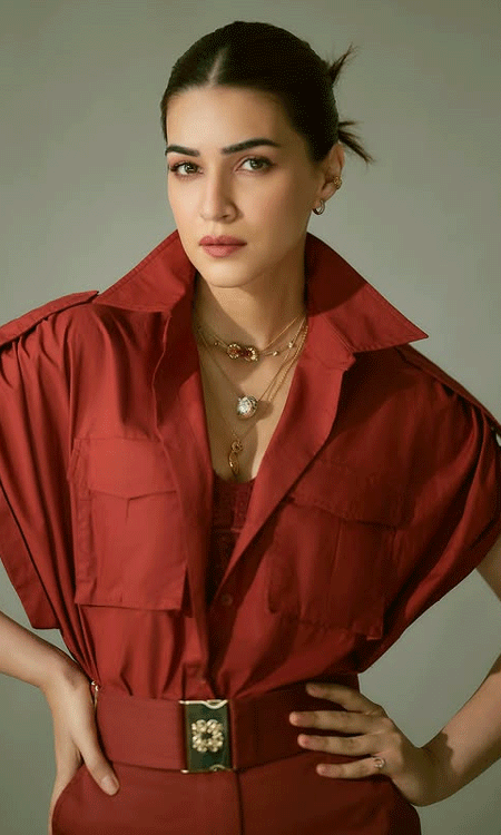 Kriti Sanon Nails Chic Red Power Look