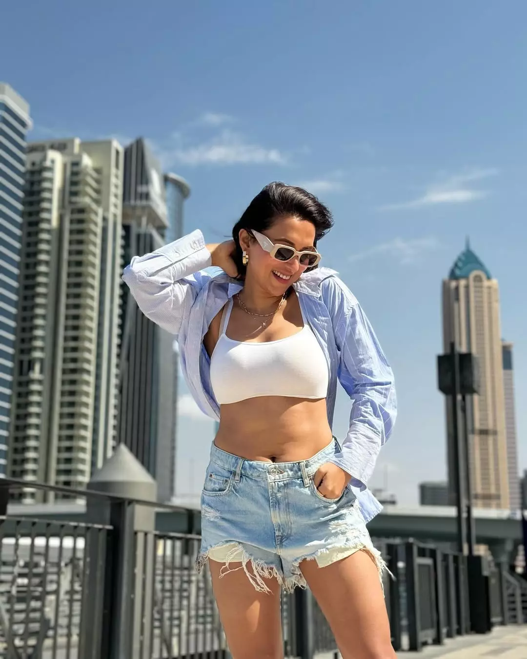 Mimi Chakraborty Slays in a Mesmerizing Blue Ensemble