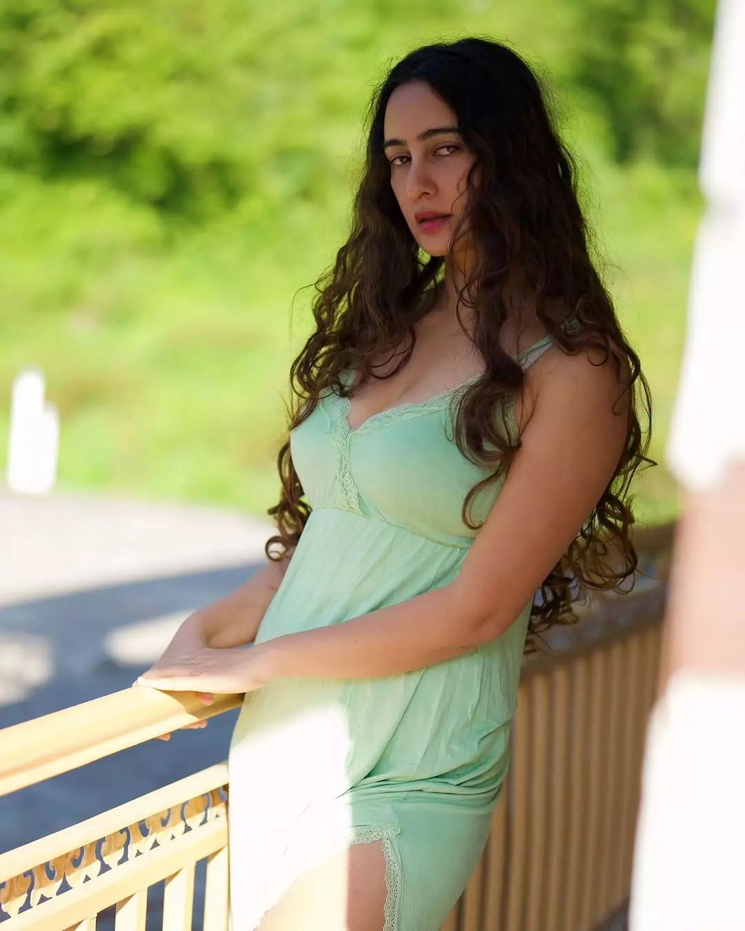 Megha Shuklas beauty in bloom, surrounded by nature�s promise Megha Shuklas beauty in bloom, surrounded by nature�s promise