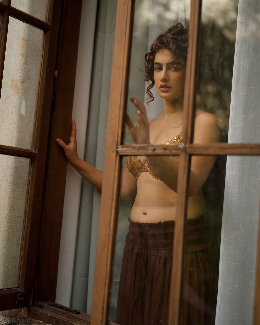 Megha Shuklas beauty in bloom, surrounded by nature�s promise Megha Shuklas beauty in bloom, surrounded by nature�s promise