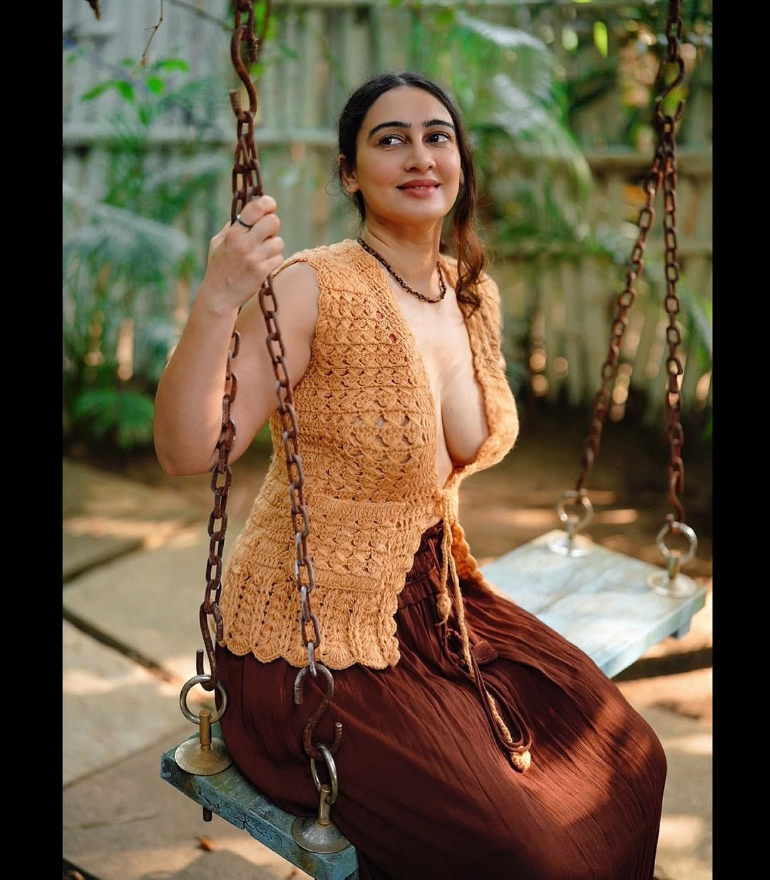 Megha Shuklas beauty in bloom, surrounded by nature�s promise Megha Shuklas beauty in bloom, surrounded by nature�s promise