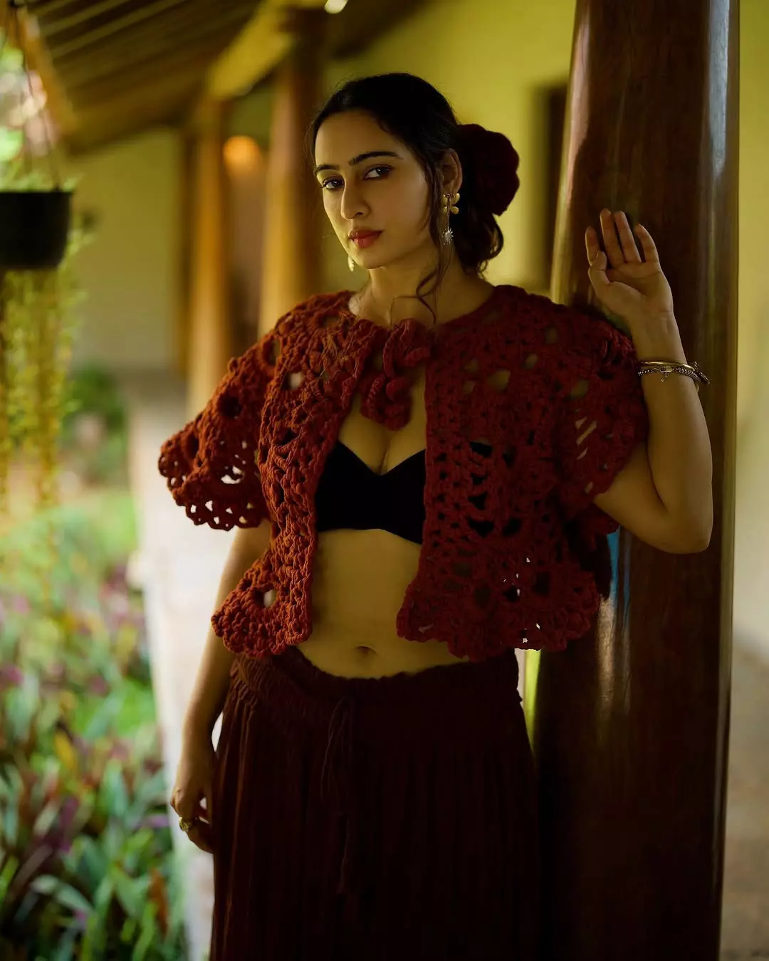 Megha Shuklas beauty in bloom, surrounded by nature�s promise Megha Shuklas beauty in bloom, surrounded by nature�s promise