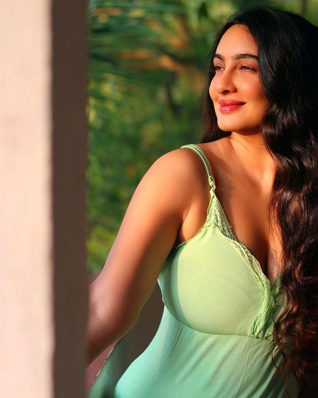 Megha Shuklas beauty in bloom, surrounded by nature�s promise