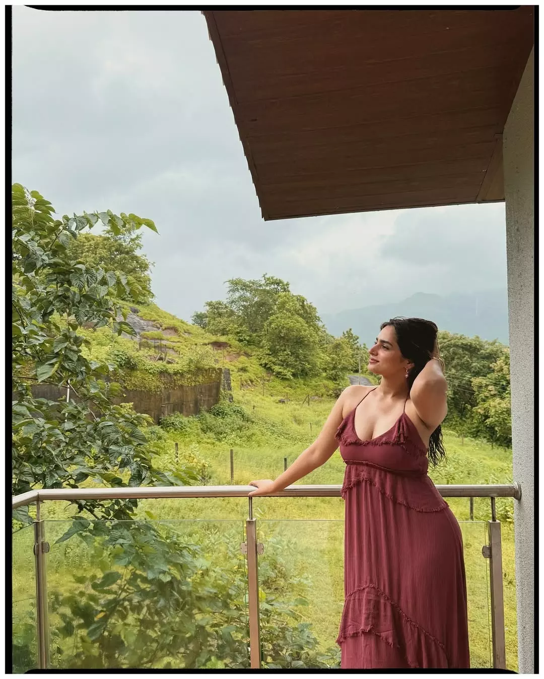 Ayesha Khan Soaks in Mountain Views