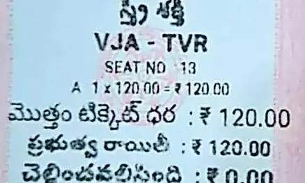 పంద్రాగస్టుతో షురూ చేసే స్త్రీ శక్తి టికెట్ ఇదేనట!