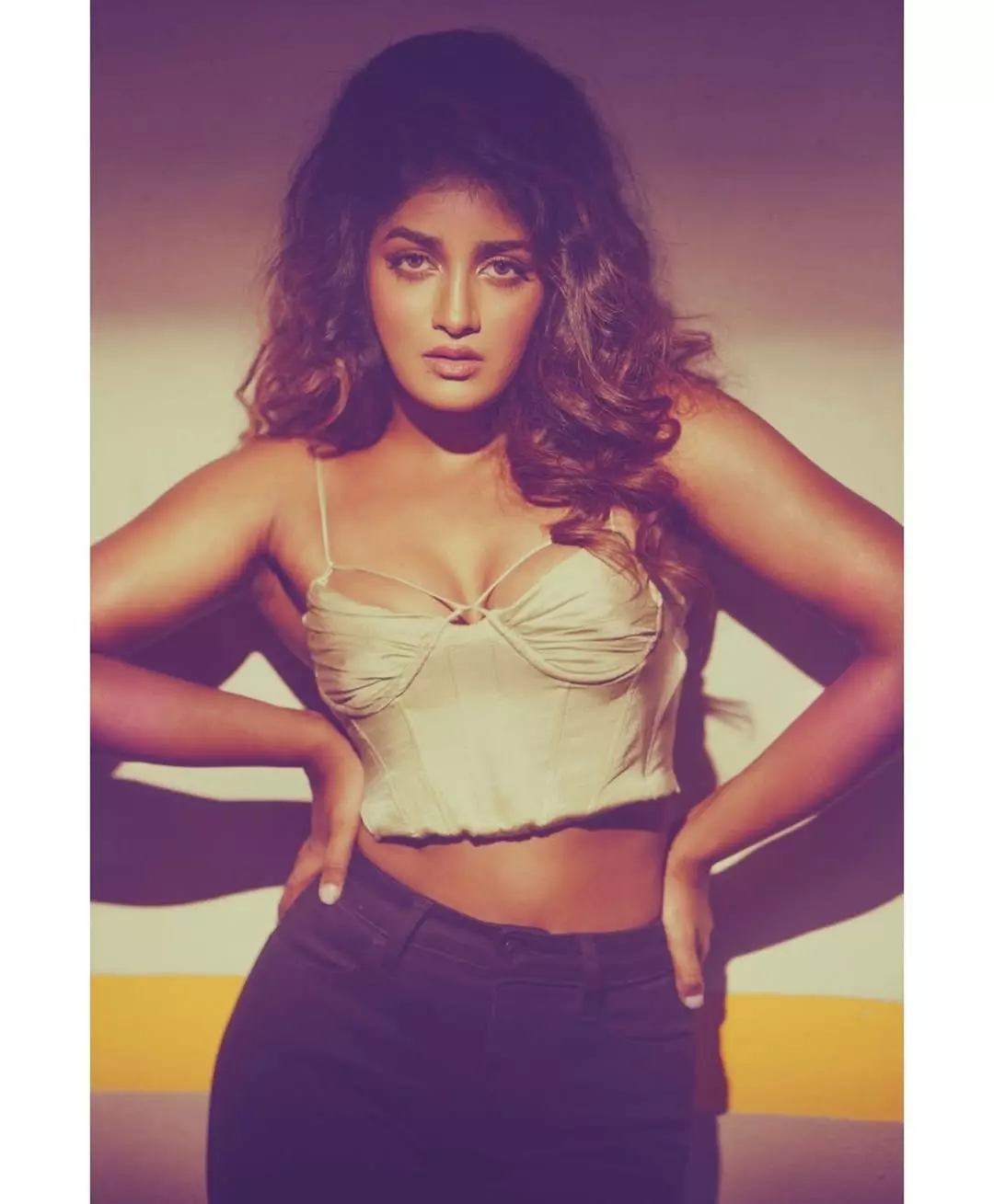 Dimple Hayathi shares a powerful look in black