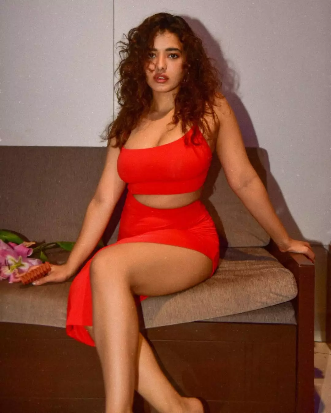 Ketika Sharma Sets the Internet Ablaze in Fiery Red