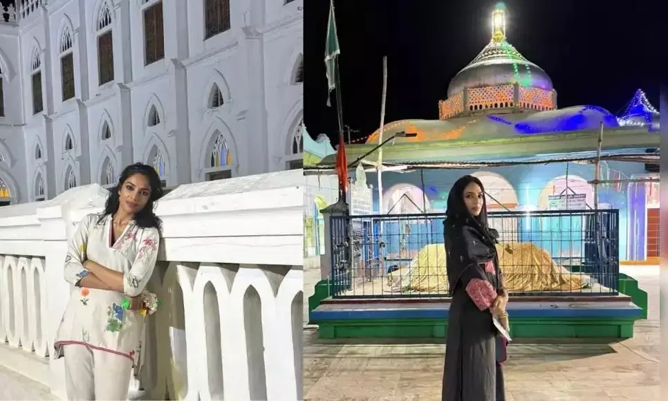 ఆల‌యాలు ద‌ర్గాలు చ‌ర్చిలు.. అక్కినేని కోడ‌లు ఆధ్యాత్మిక యాత్ర‌!