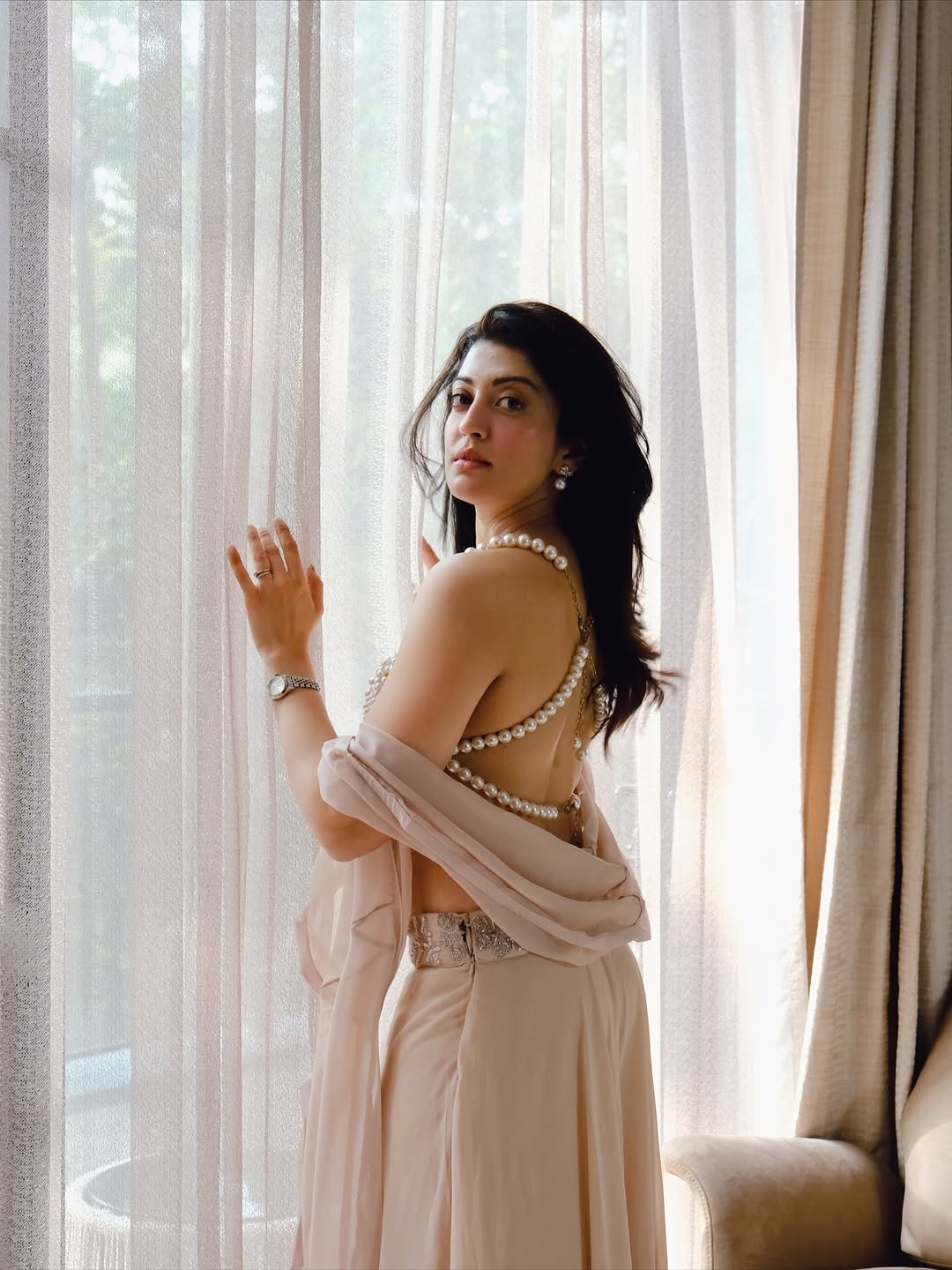 Pranitha Subhash Looks Graceful in Pearls