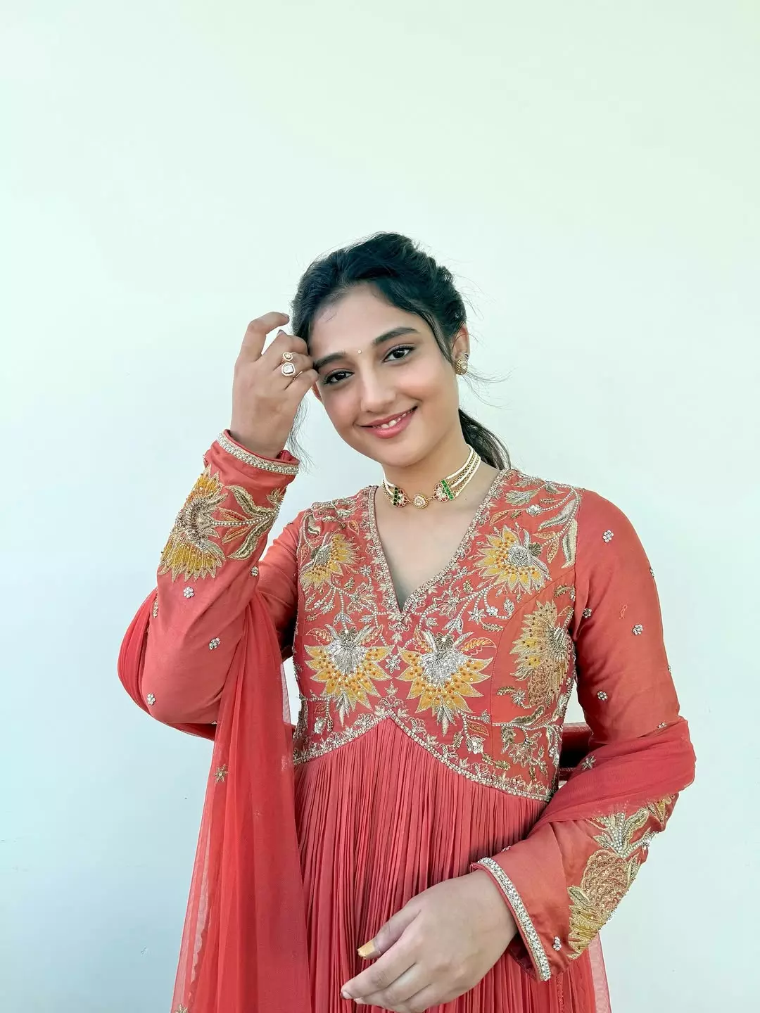 Ritika Nayak Stuns in Orange Dress in Latest Photoshoot