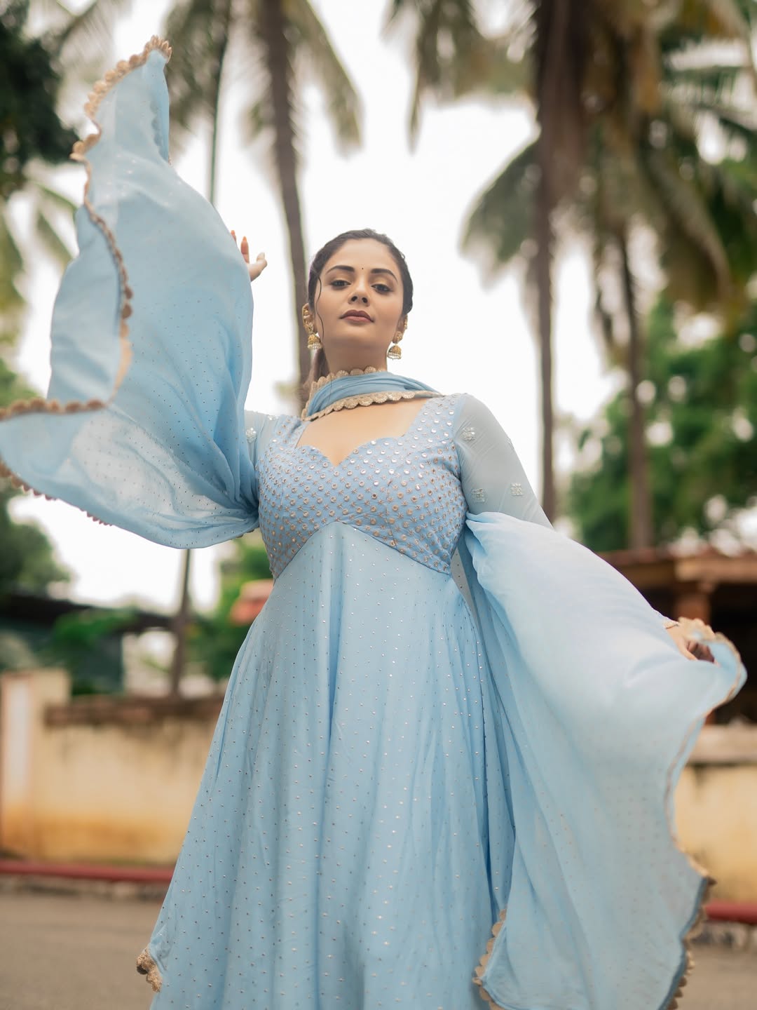 Sreemukhi Shines in Anarkali Glam
