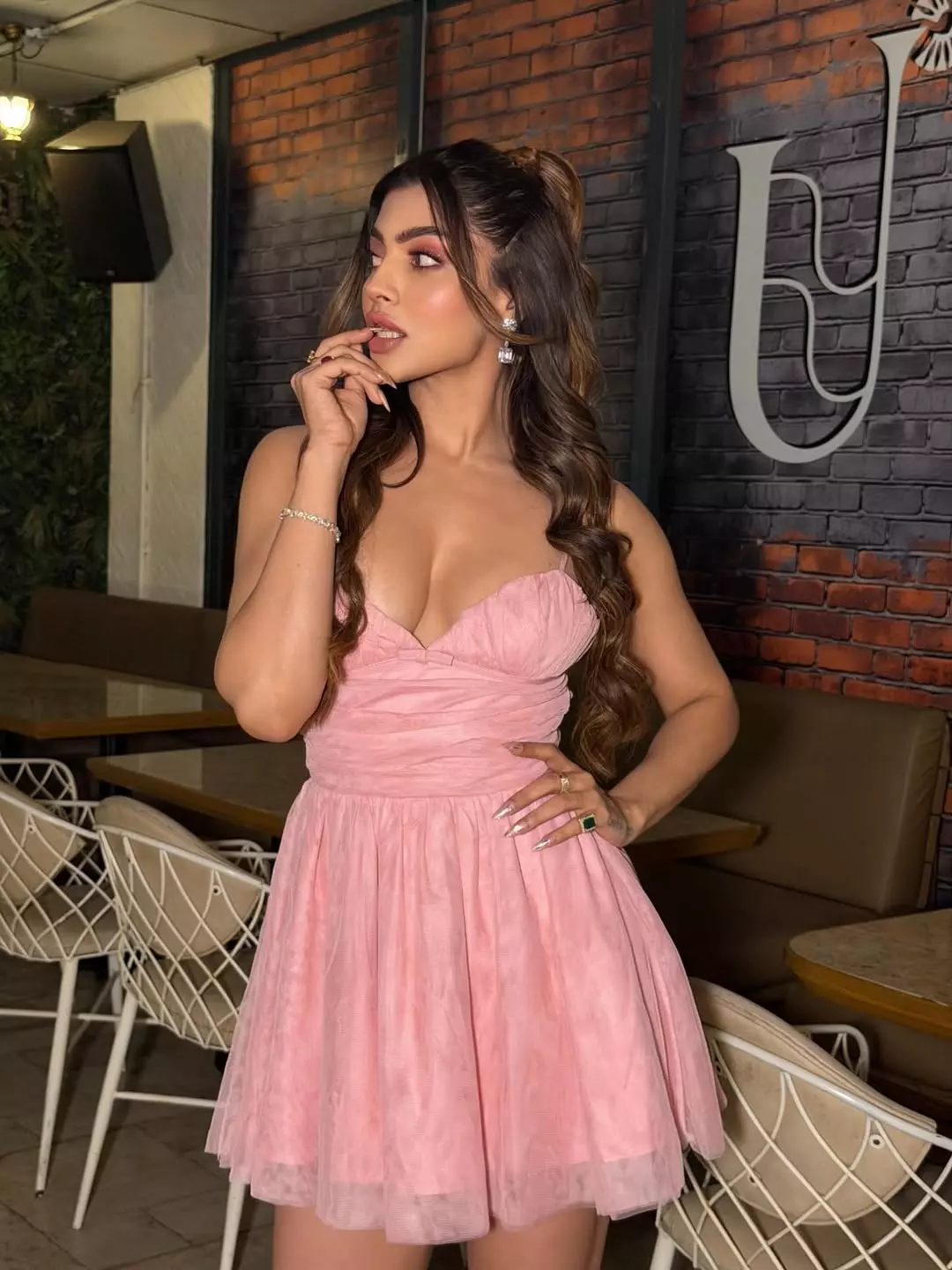 Akanksha Puri Turns Heads in Playful Pink Mini Dress