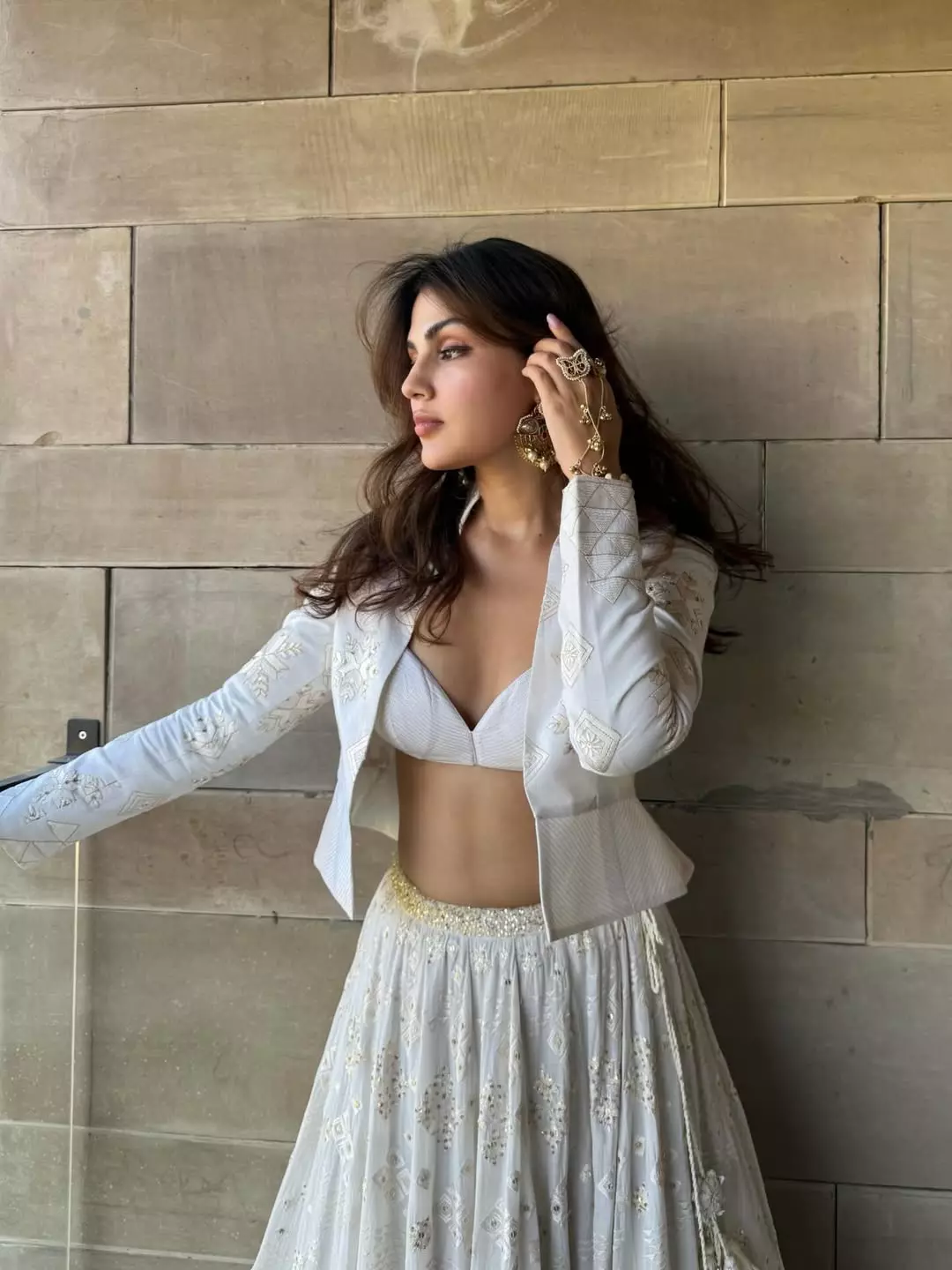 Rhea Chakraborty Stuns in Ethereal White Gown