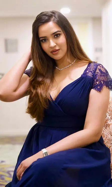 Pujita Ponnada Shines in a Royal Blue Dress